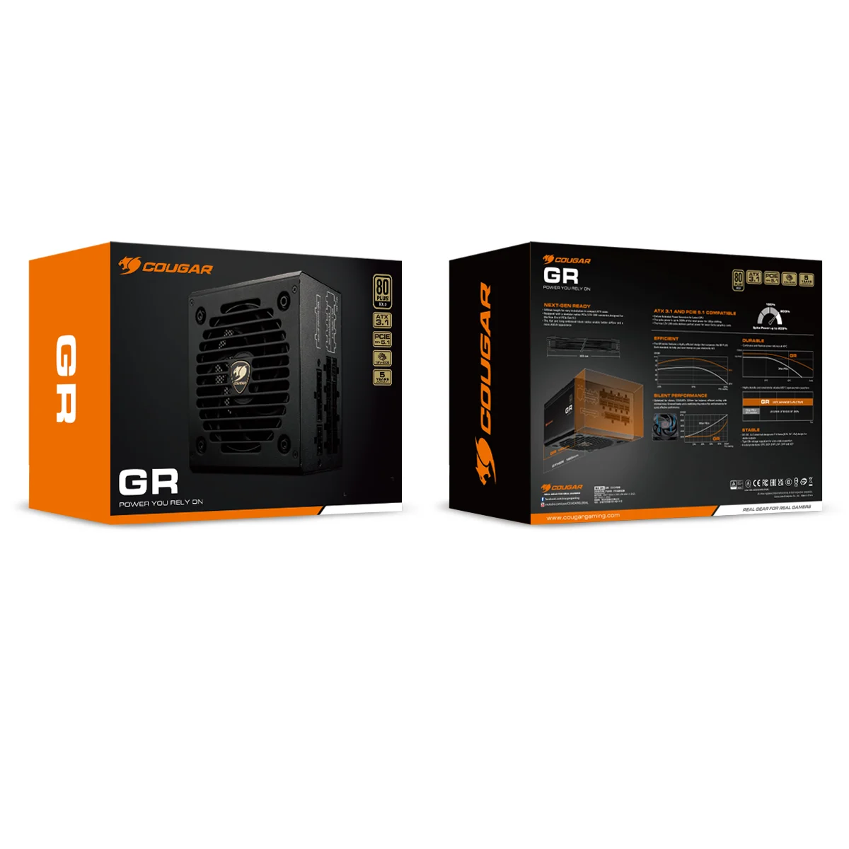 Cougar 美洲獅 GR 850w 日系電源供應器 金牌 全模組 新版本3.1 ATX