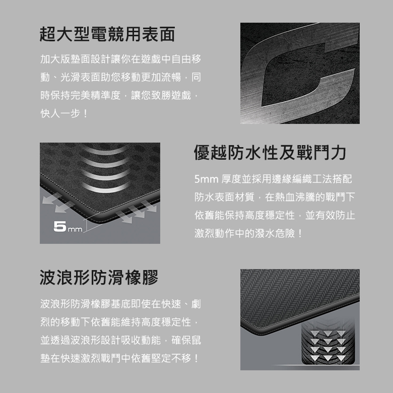 ARENA X 電競滑鼠墊 黑 - Cougar美洲獅購物網